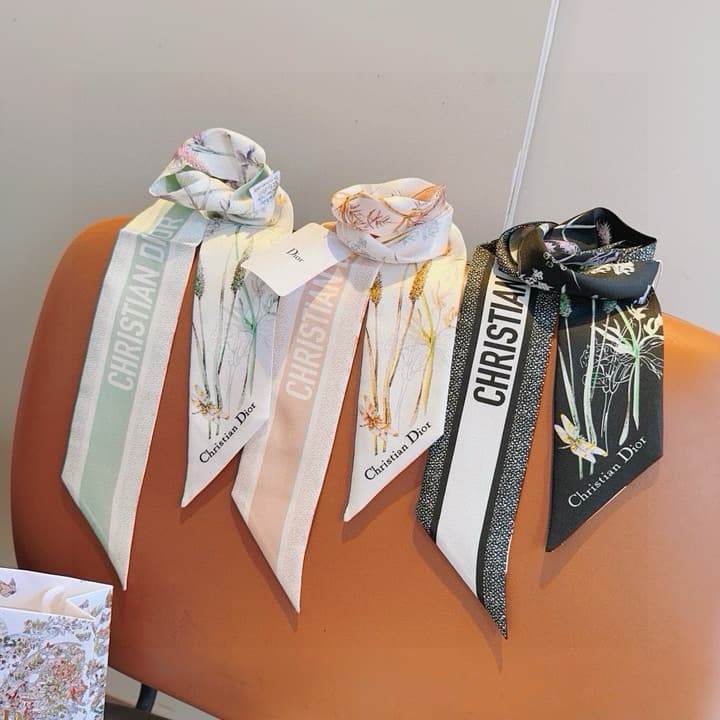 Dior Twilly Silk Scarf – Floral Dragonfly