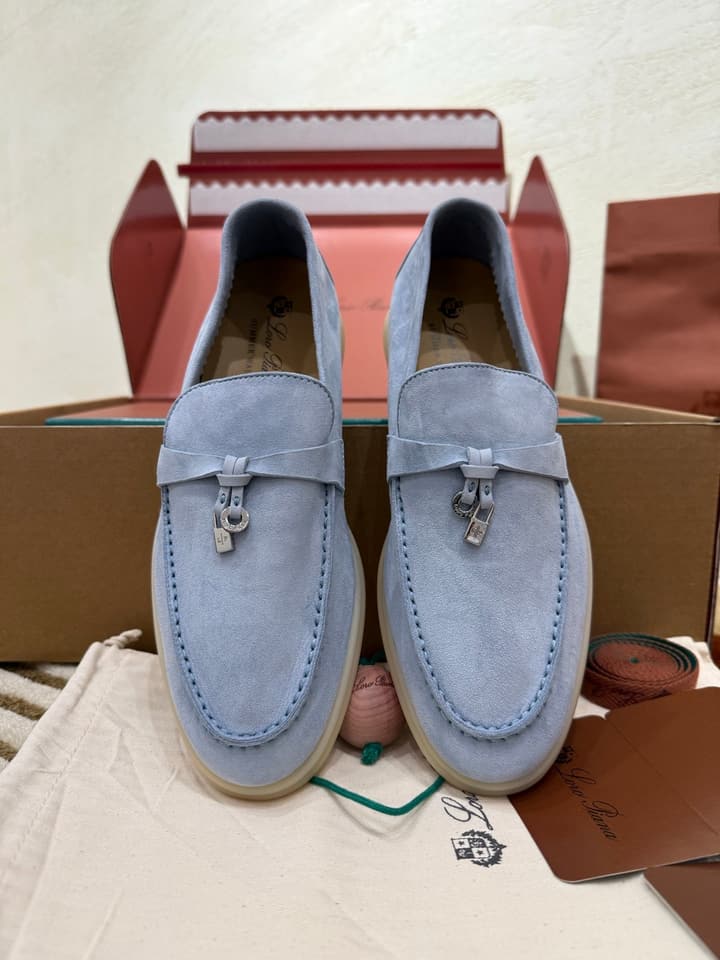 Loro Piana My Charms Classic Loafers in Nude