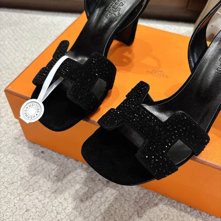 Hermès Eremite 80 Heeled Sandals in Black