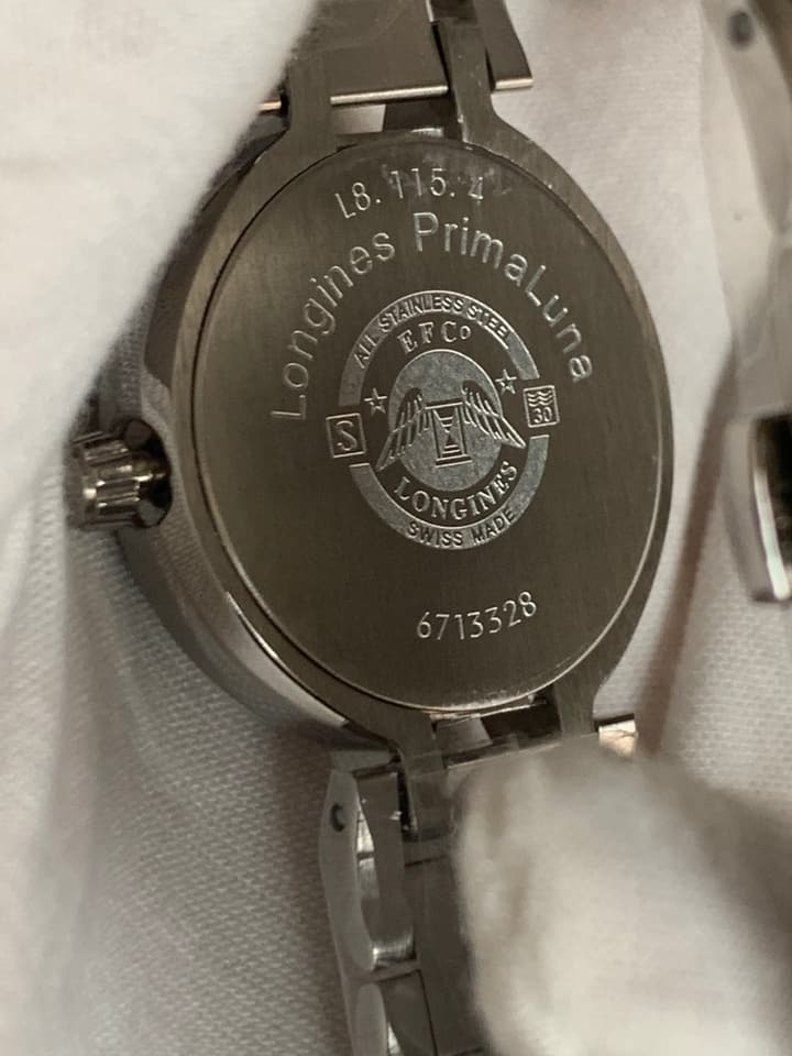 Longines Heart Moon Series 30mm Moon Phase Watch in Stainless Steel Daphne Blue Dial