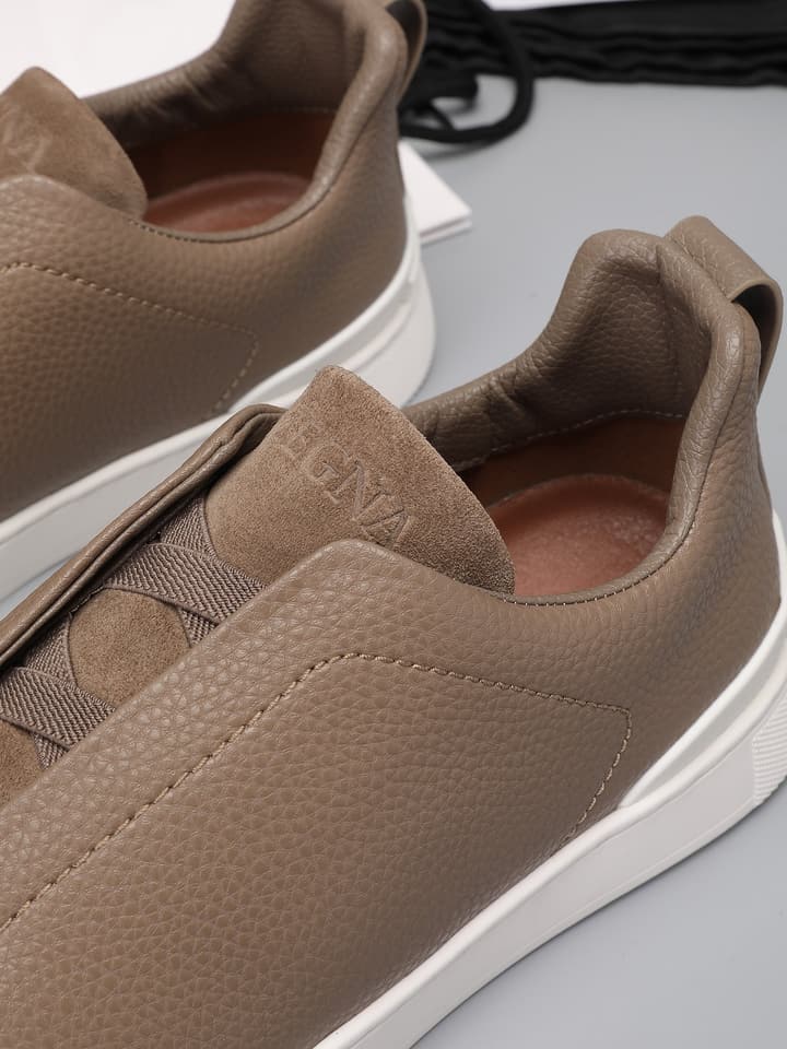 Zegna Triple Stitch Low-Top Sneakers