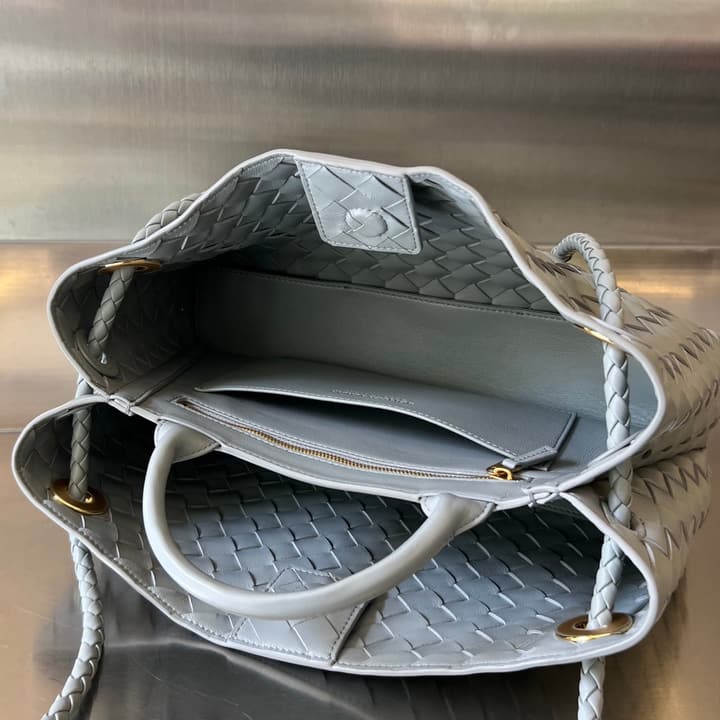 Bottega Veneta Andiamo Handbag in Charcoal Grey