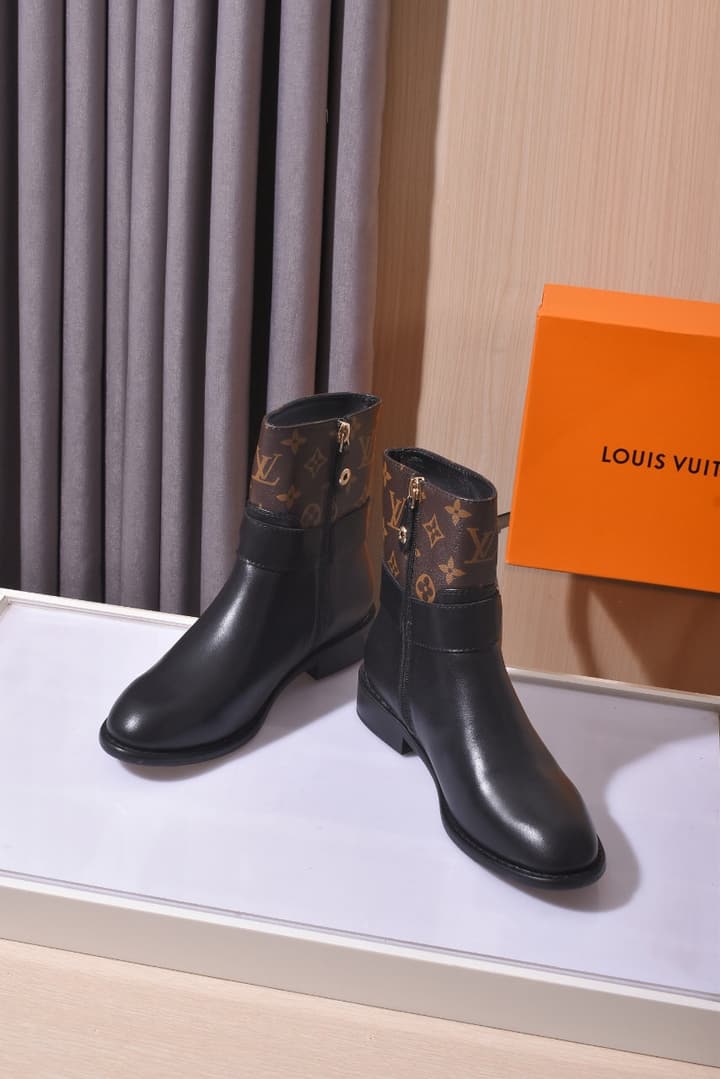 Avant-Garde Footwear Co. Classic Calfskin Boots in Black Monogram Buckle Boot
