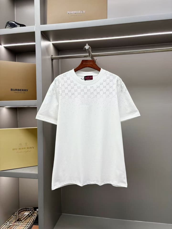 Gucci Crystal-Embellished Cotton T-Shirt – Spring/Summer Collection in Classic Black
