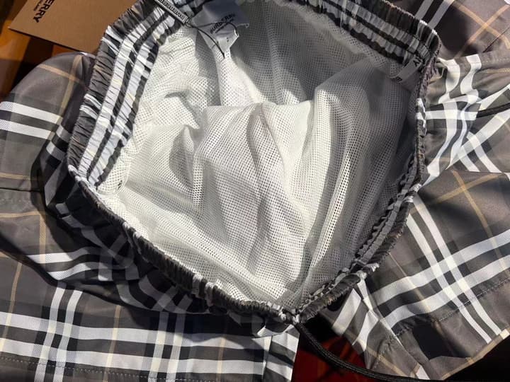 Burberry Vintage Check Swim Trunks in Beige