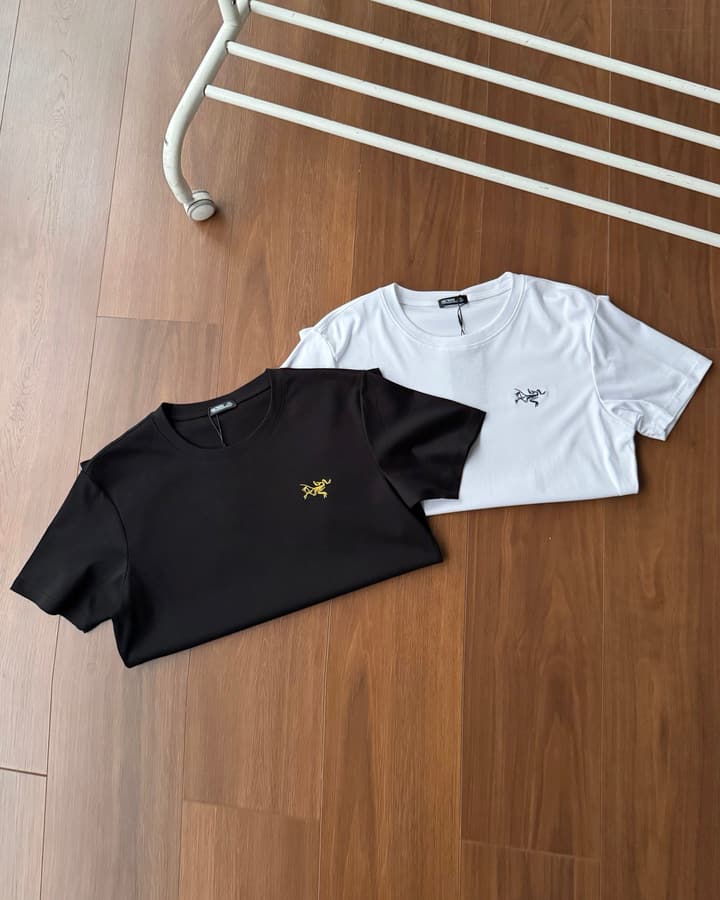 Arc'teryx Embroidered Minimalist Cotton T-Shirt in Classic Black