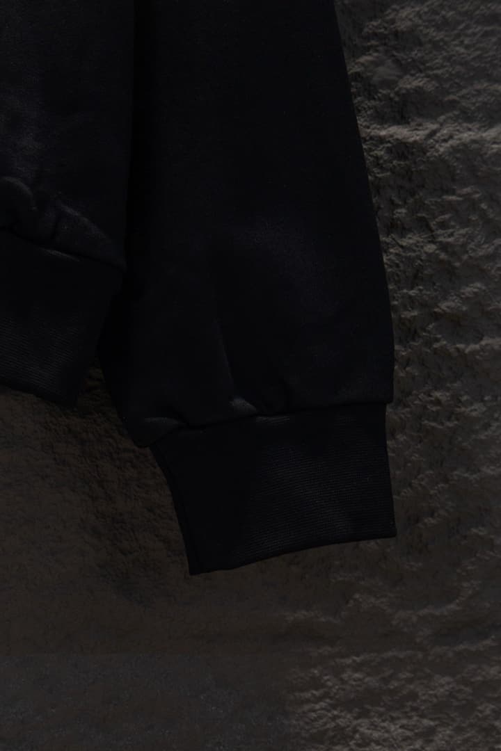 Prada Oversize Embroidered Cotton Sweatshirt in Classic Black Hoodie