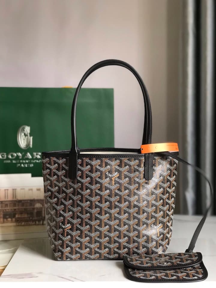 Goyard Mini Shopping Bag in Charcoal Monogram