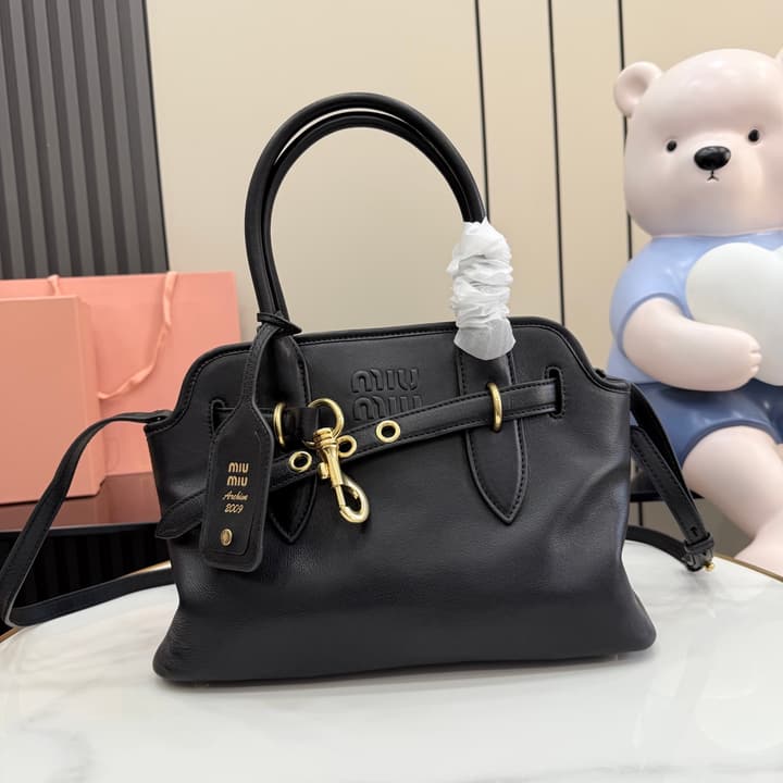 Miu Miu Aventure Leather Shoulder Bag