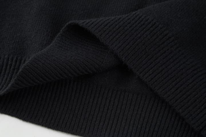 Celine Triomphe Embroidered Knit Sweater in Black