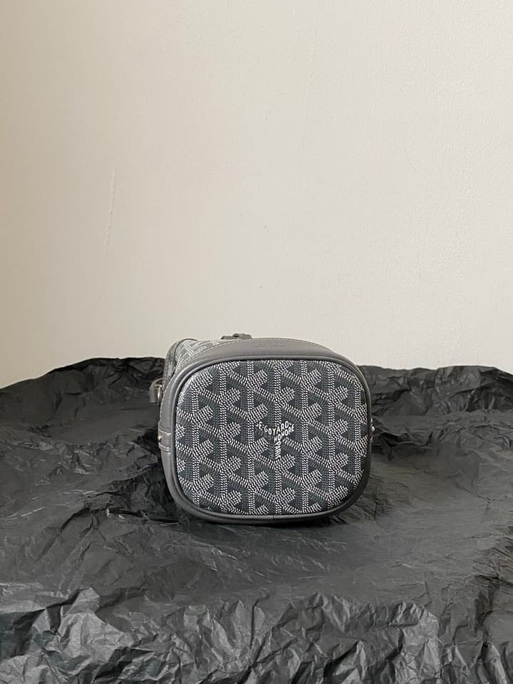 Goyard Petit Flot Mini Bucket Bag in Grey Goyardine