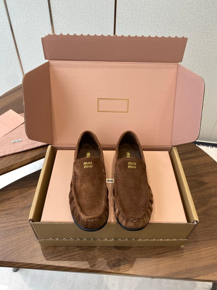 Miu Miu Loafers – 25SS Autumn/Winter Collection in Black Suede