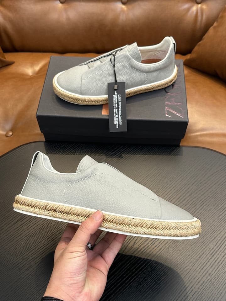 Ermenegildo Zegna Triple Stitch Low-Top Sneakers in Black Suede