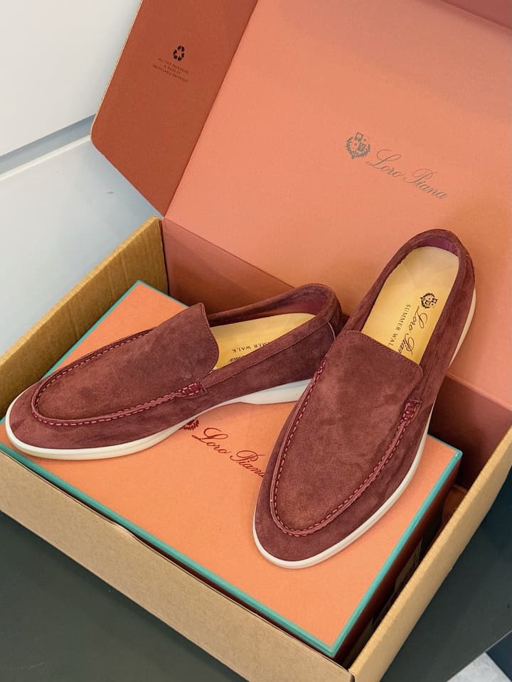 Loro Piana Italian Handmade Suede Driving Shoes in Black Suede