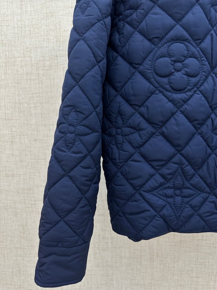 Louis Vuitton Diamond Quilted Jacket in Deep Navy Quilted Jacket