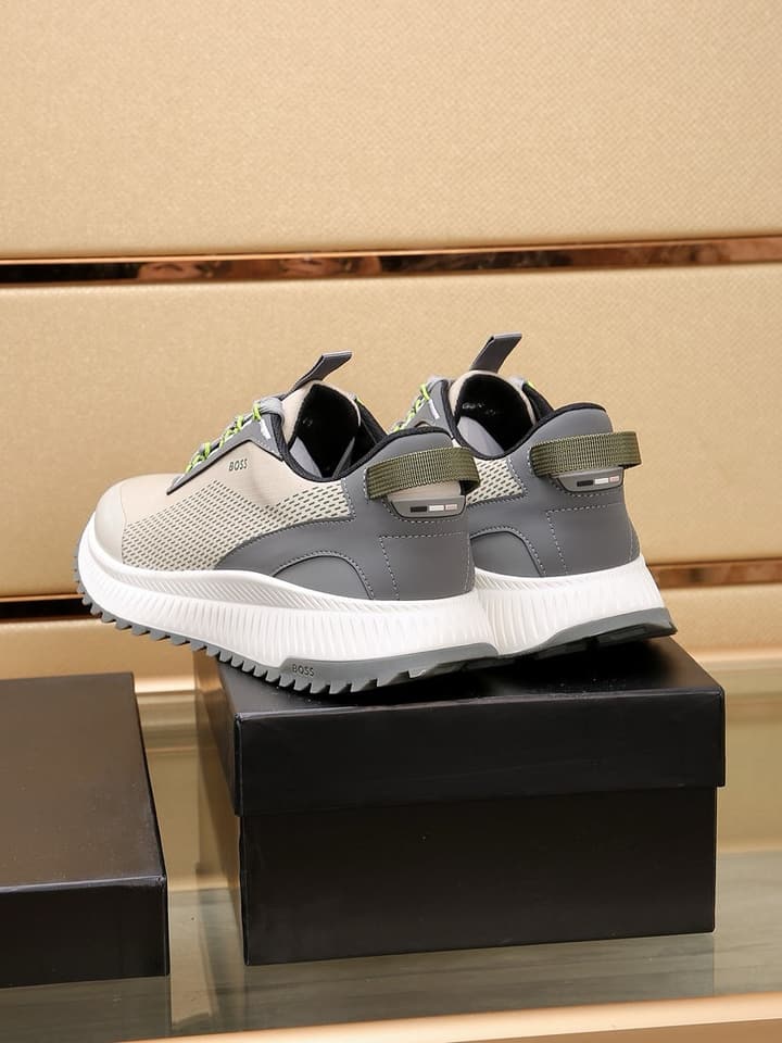 Boss New Men's Athletic Sneakers in Monochromatic Black