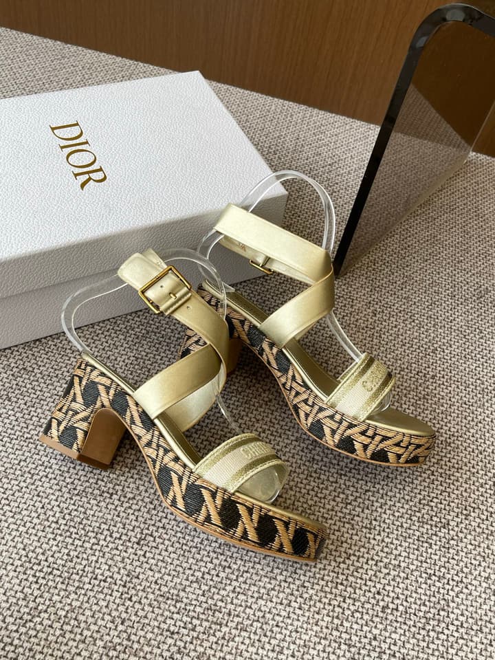 Dior Riviera Dway Wedge Sandals – Spring/Summer 2025 Collection in Black