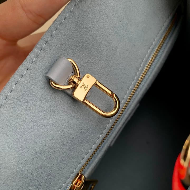 Louis Vuitton OnTheGo Small Tote Bag in Light Blue Grey