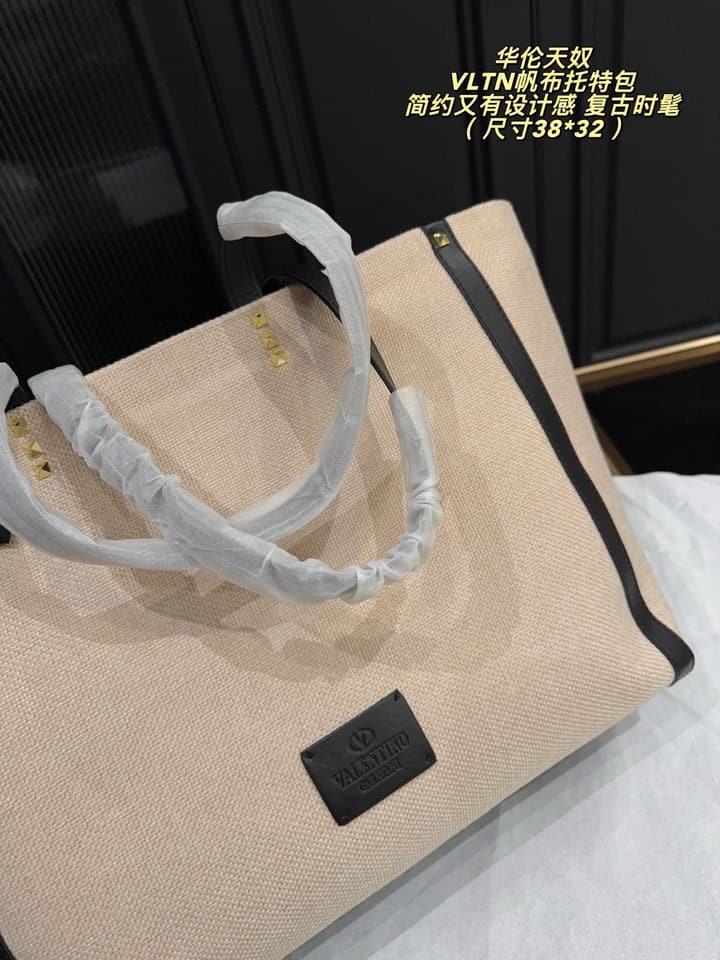 Valentino Garavani VLTN Canvas Tote Bag