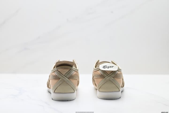Onitsuka Tiger Mexico 66 Deluxe Nippon Made Sneakers in Beige With Taupe Stripes