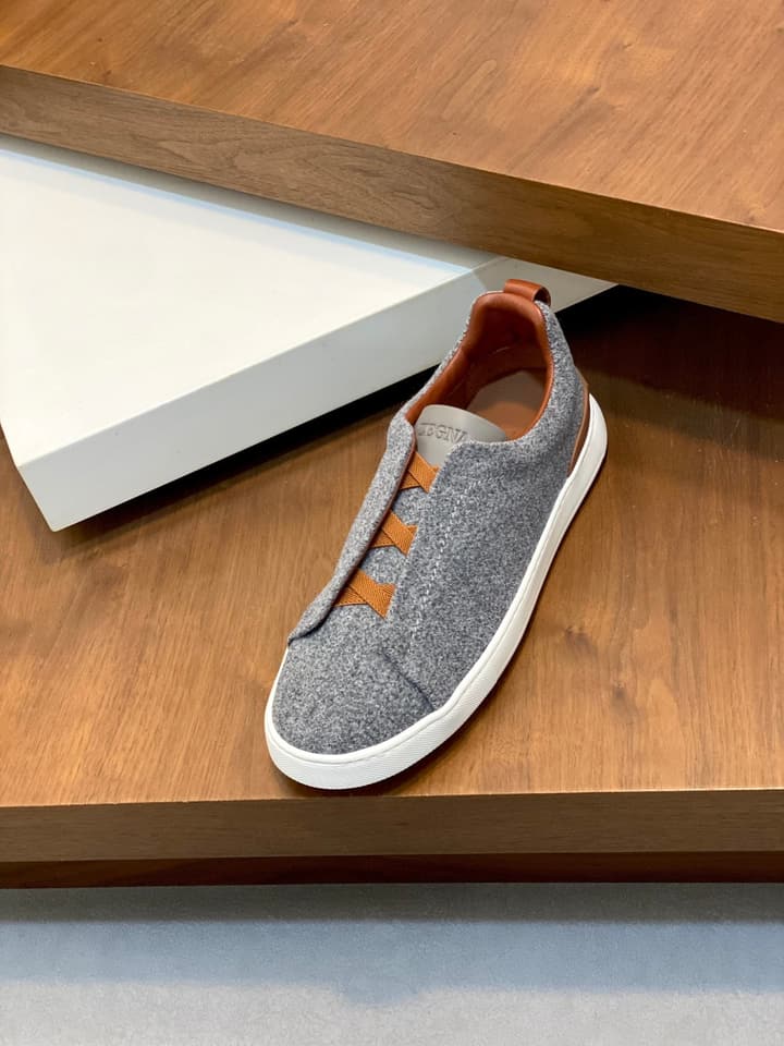 Ermenegildo Zegna Triple Stitch Sneakers in Black