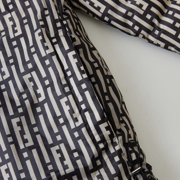 Fendi Reversible Down Jacket in Ff Stripes Pattern