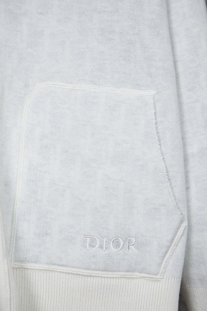 Dior CD Monogram Jacquard Cardigan – 24SS in Dark Grey