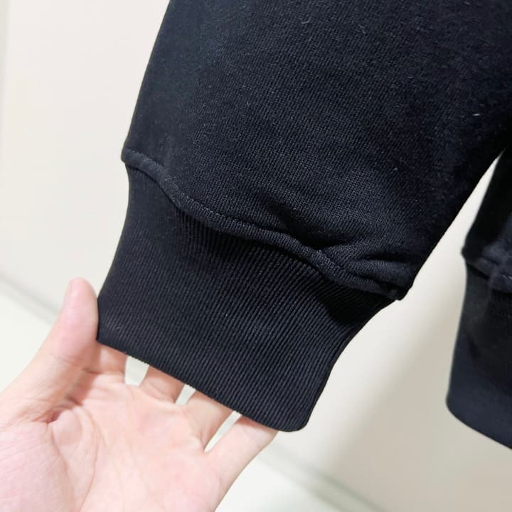 Fendi FF Patch Logo Cotton Hoodie in Black Hooded Sweatshirt