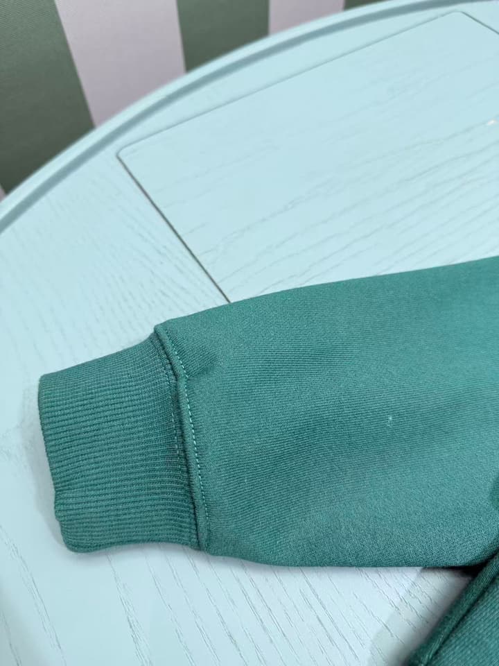 Ralph Lauren Kids Crewneck Sweatshirt – 2025FW in Muted Teal Bear Graphic