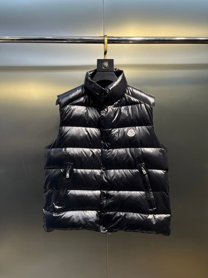 Moncler Unisex Down Vest in Gold