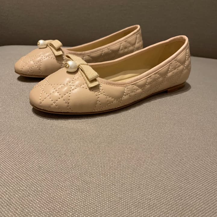 Dior Cannage Quilted Leather Ballerina Flats in Black Quilted Leather