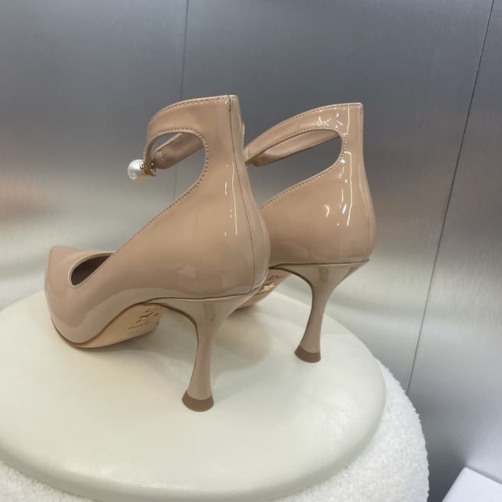 Dior J'ADIOR Jolie Pearl Pointed-Toe Pumps – 2024 Spring/Summer Collection in Glossy Black