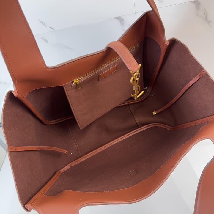 Saint Laurent BEA Suede Collapsible Tote Bag