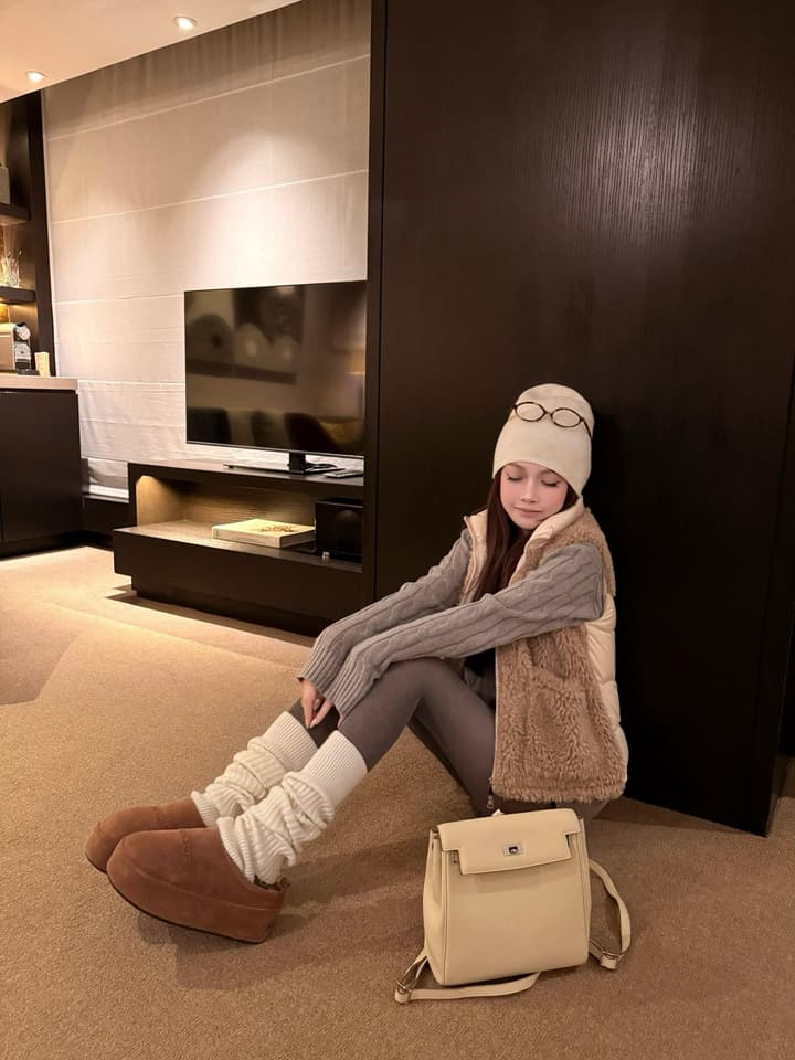 Ralph Lauren Cable Knit Polo Sweater in Baby Pink