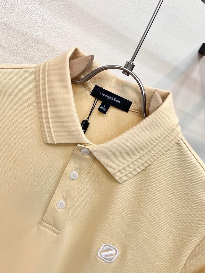 Zegna Embroidered Logo Piqué Cotton Polo Shirt – 2026 Spring/Summer Collection in Navy Blue