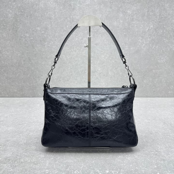 Balenciaga Le City Moto Hobo Bag – 25FW in Oil Wax Black