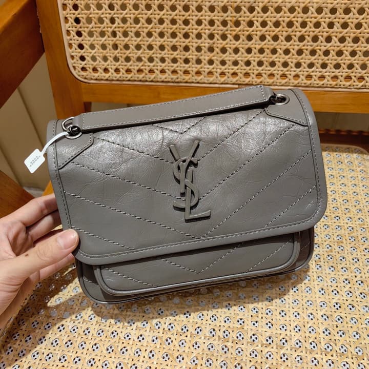 Saint Laurent Niki Baby Shoulder Bag in Apricot
