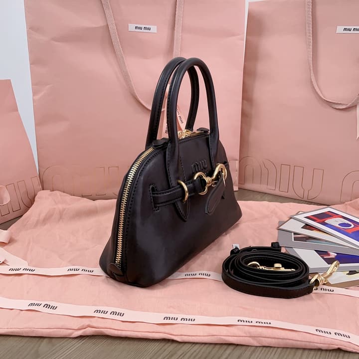 Miu Miu Aventure Nappa Leather Bowling Bag