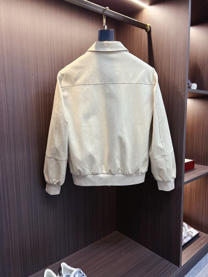 Dior Classic Men's Suede Bomber Jacket in Cognac Brown Suede Jacket