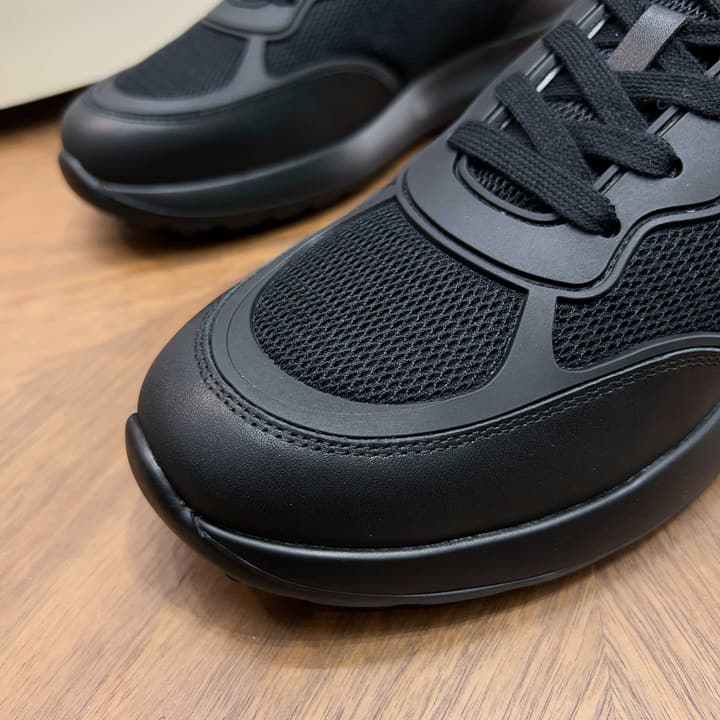 Boss Men's Knit and Leather Sneakers