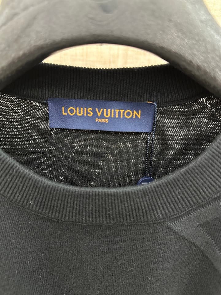 Louis Vuitton MONOGRAM Embossed Crewneck Sweater – 25FW in Dark Embossed Monogram Sweater