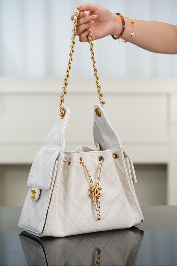 Chanel 25S Small Hobo Drawstring Bucket Bag – 25S Collection