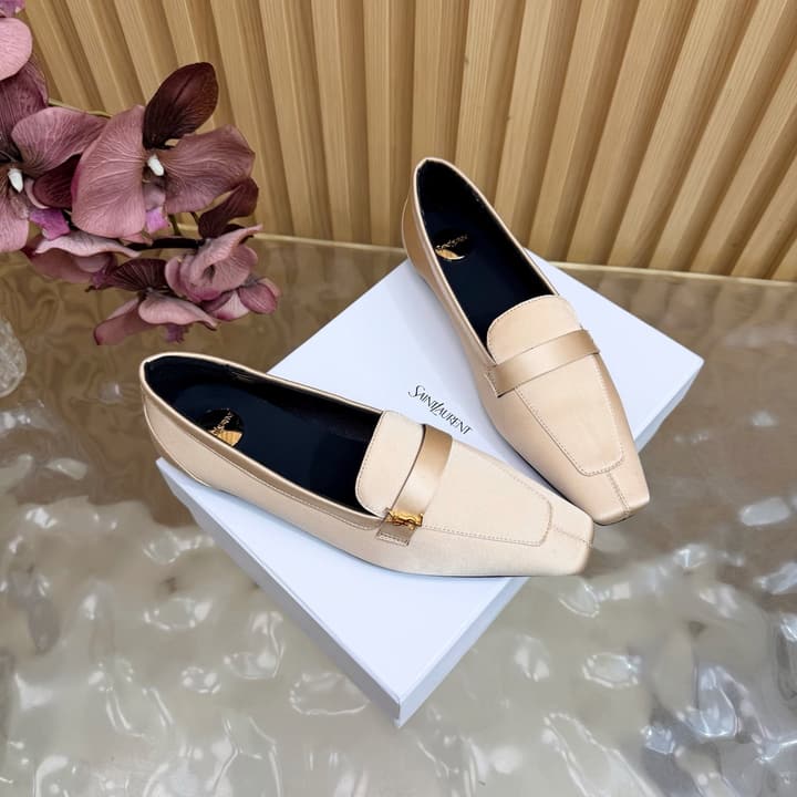 Saint Laurent Silk Chain Mules – Spring/Summer Collection – 26S in Beige