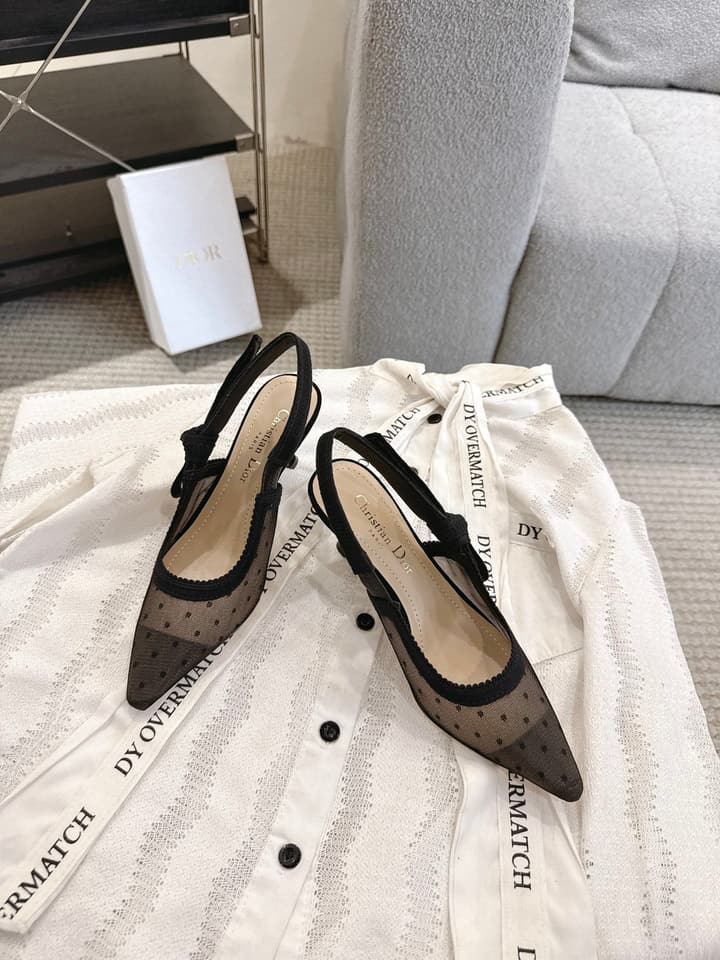 Dior J'Adior Patent Leather Kitten Heel Sandals in Classic Black Smooth Leather