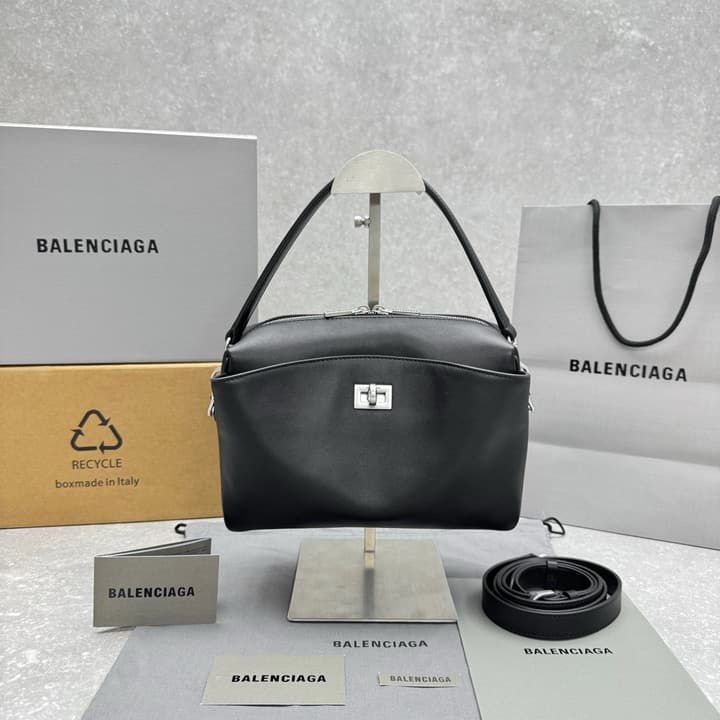 Balenciaga Rodeo Camera Bag in Black Leather
