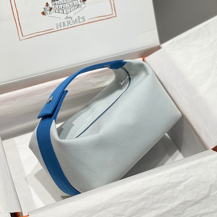 Hermès Trousse Bride-A-Brace Embroidered Canvas Vanity Case