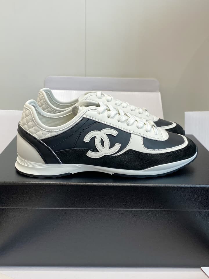 Chanel Panda Platform Sneakers – 2025SS in Black With White Laces