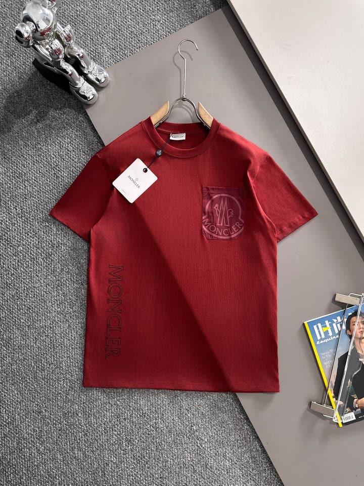 Moncler Woven Pocket Embroidery Logo T-Shirt – 2025SS in Black