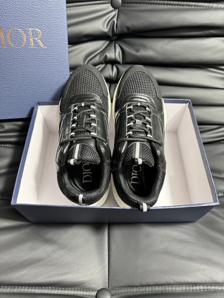 Dior B22 Calfskin Sneakers in Black