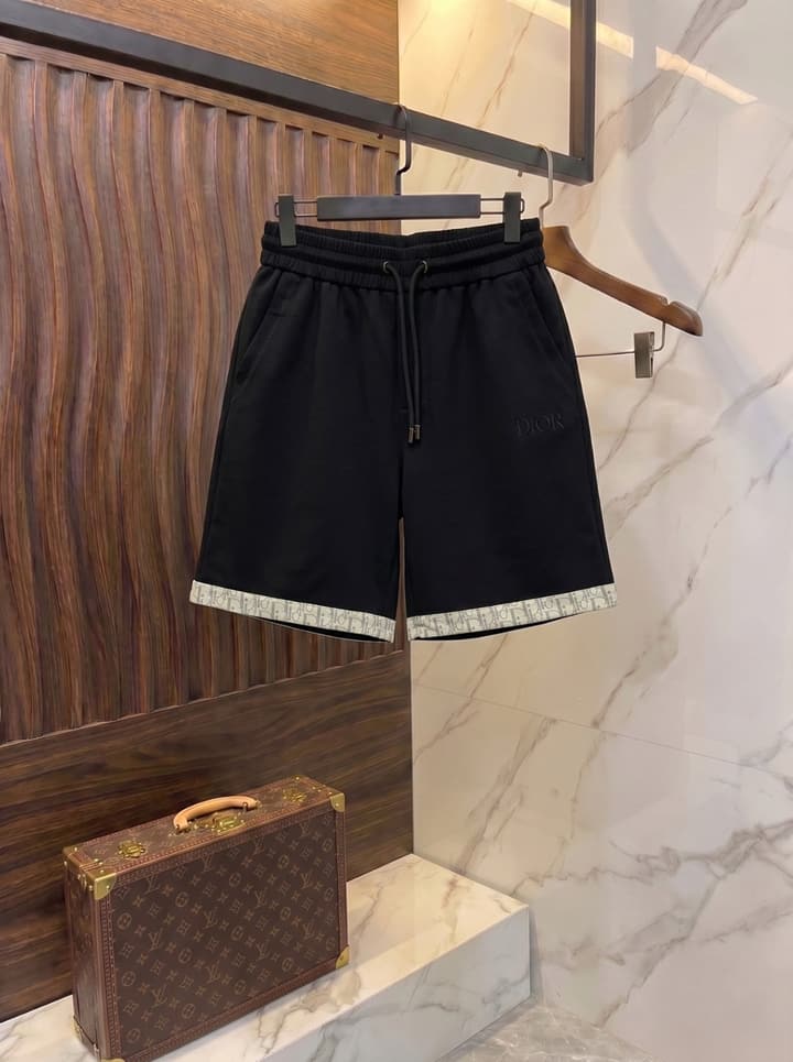 Dior 2026 Summer Unisex Air Layer T-Shirt and Shorts Set – 2026SS in Black